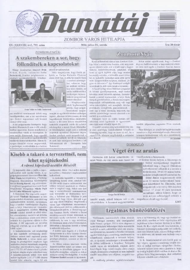 Dunatáj, 16. évf. 2014. július 23. 792. sz.