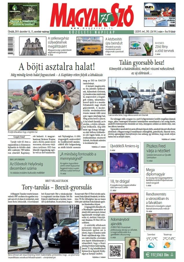 Magyar Szó, 76. évf. 2019. december 14. – 15. 292. sz. 1–44. oldal
