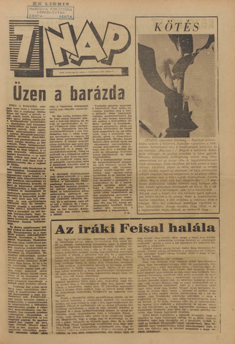 7 Nap, 13. évf. 1958. július 27. 31. sz. 1–16. oldal