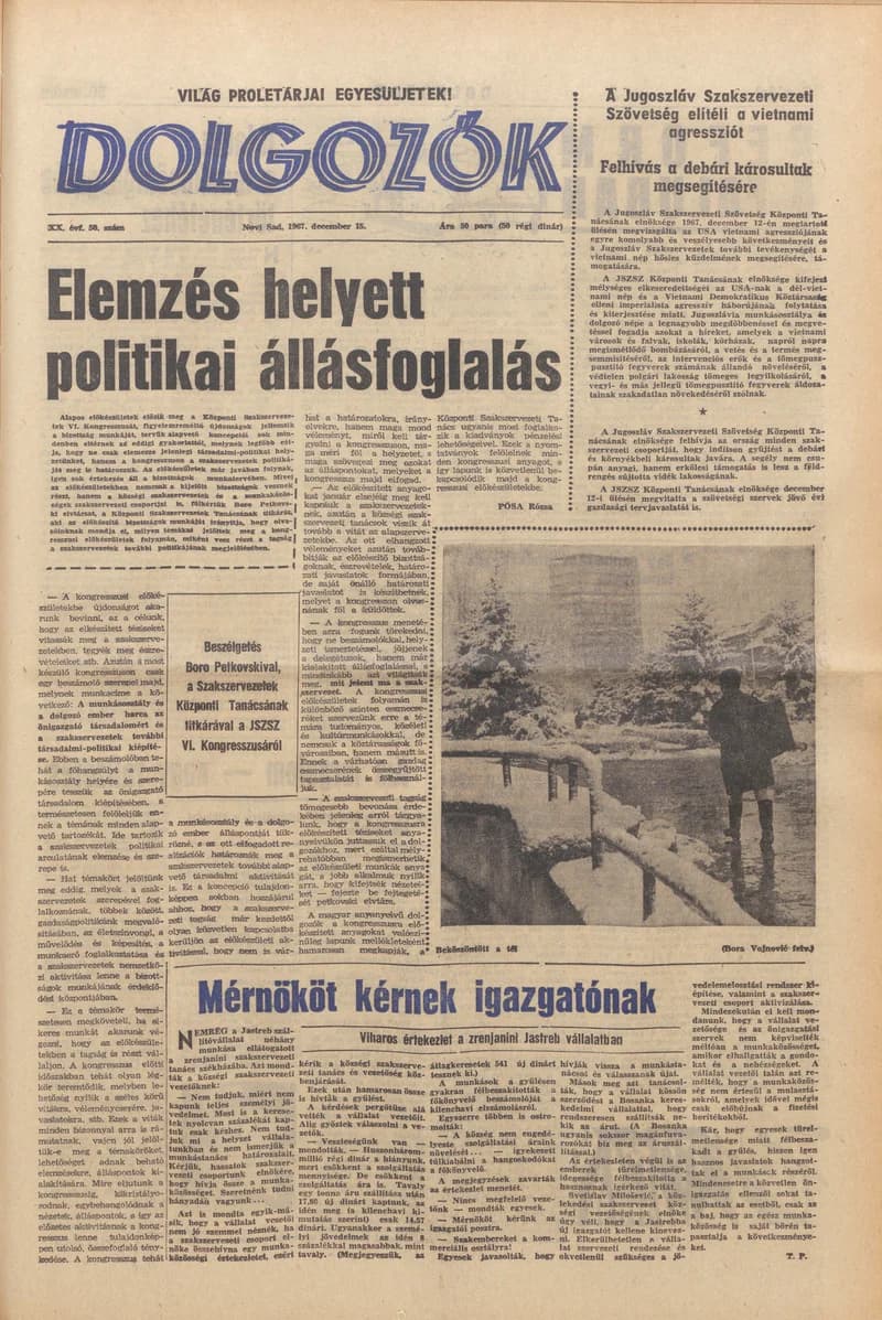 Dolgozók, 21. évf. 1967. december 15. 50. sz.