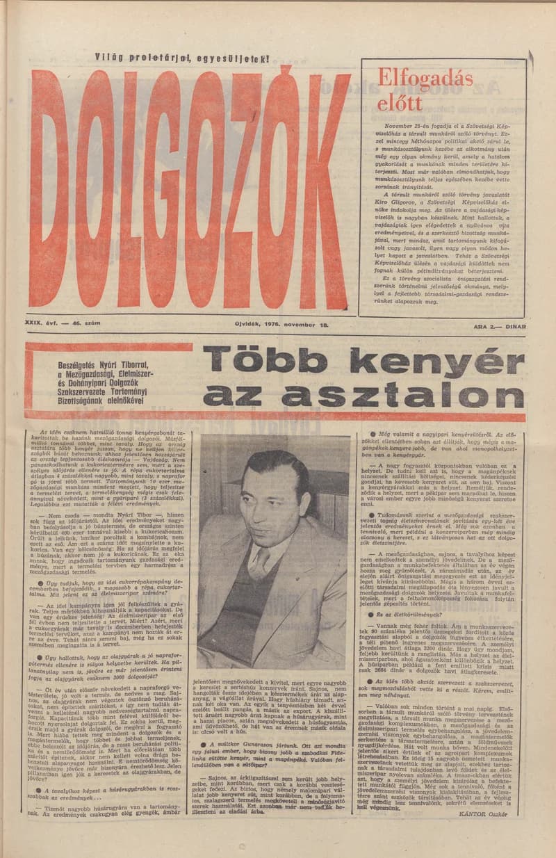 Dolgozók, 30. évf. 1976. november 18. 46. sz.