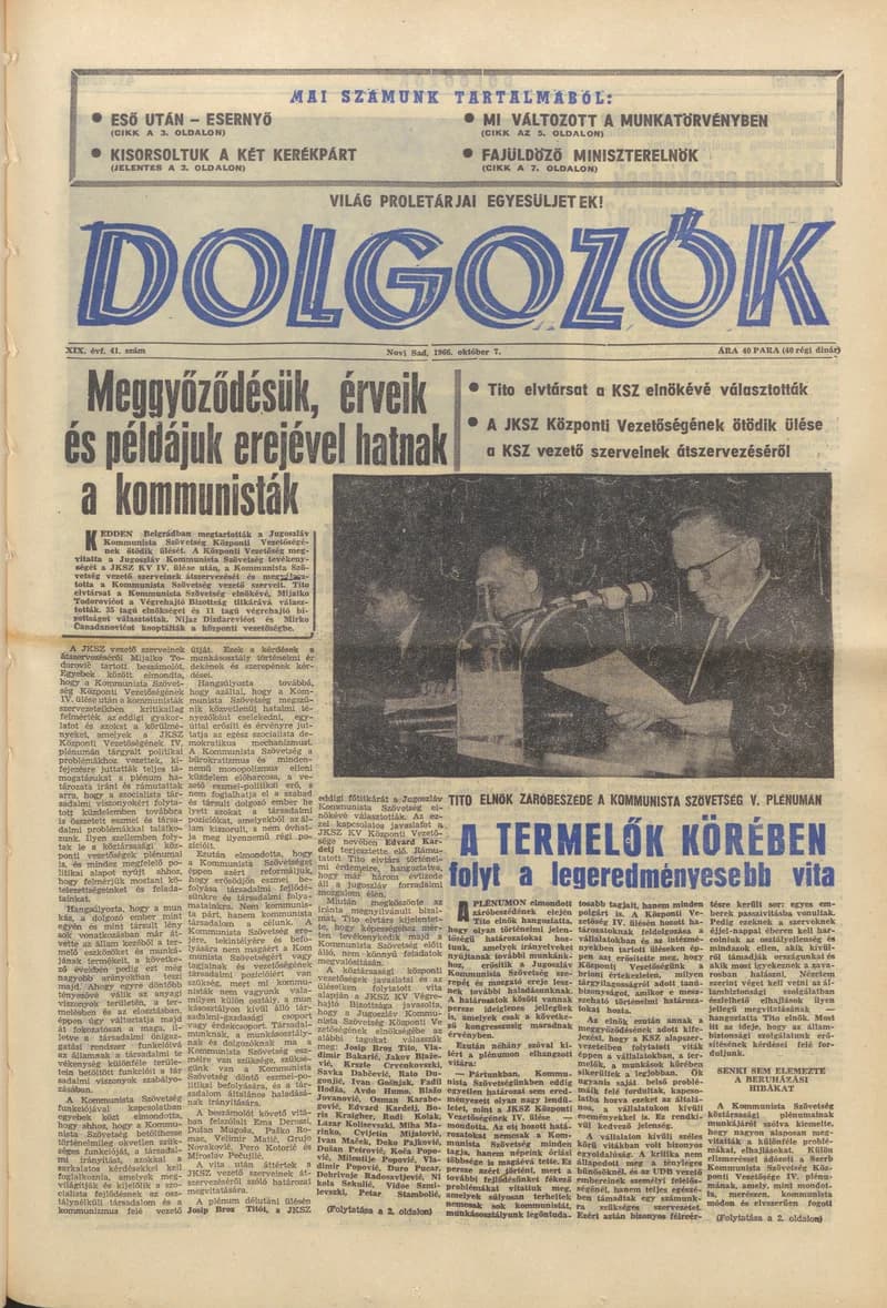 Dolgozók, 20. évf. 1966. október 7. 41. sz.