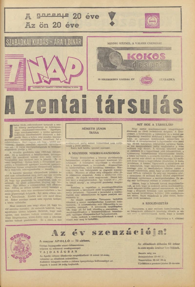 7 Nap 1973. június 22. 25. sz. 1–28. oldal