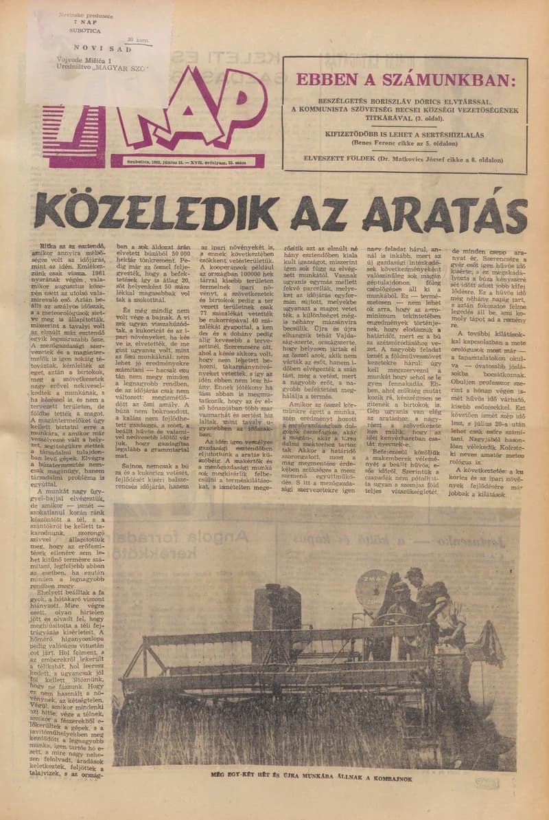 7 Nap, 17. évf. 1962. június 15. 23. sz. 1–20. oldal