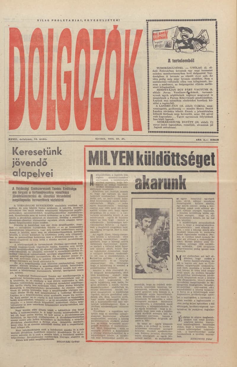 Dolgozók, 29. évf. 1975. március 21. 12. sz.