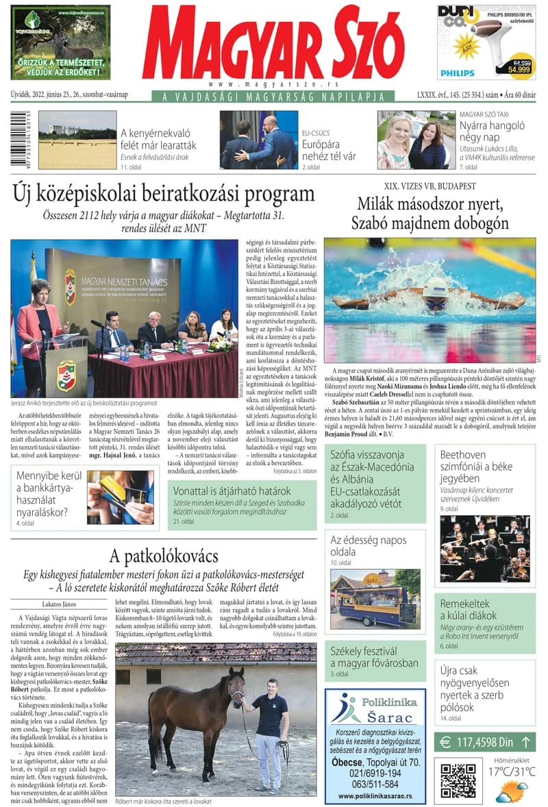 Magyar Szó, 79. évf. 2022. június 25. – 26. 145. sz. 1–32. oldal