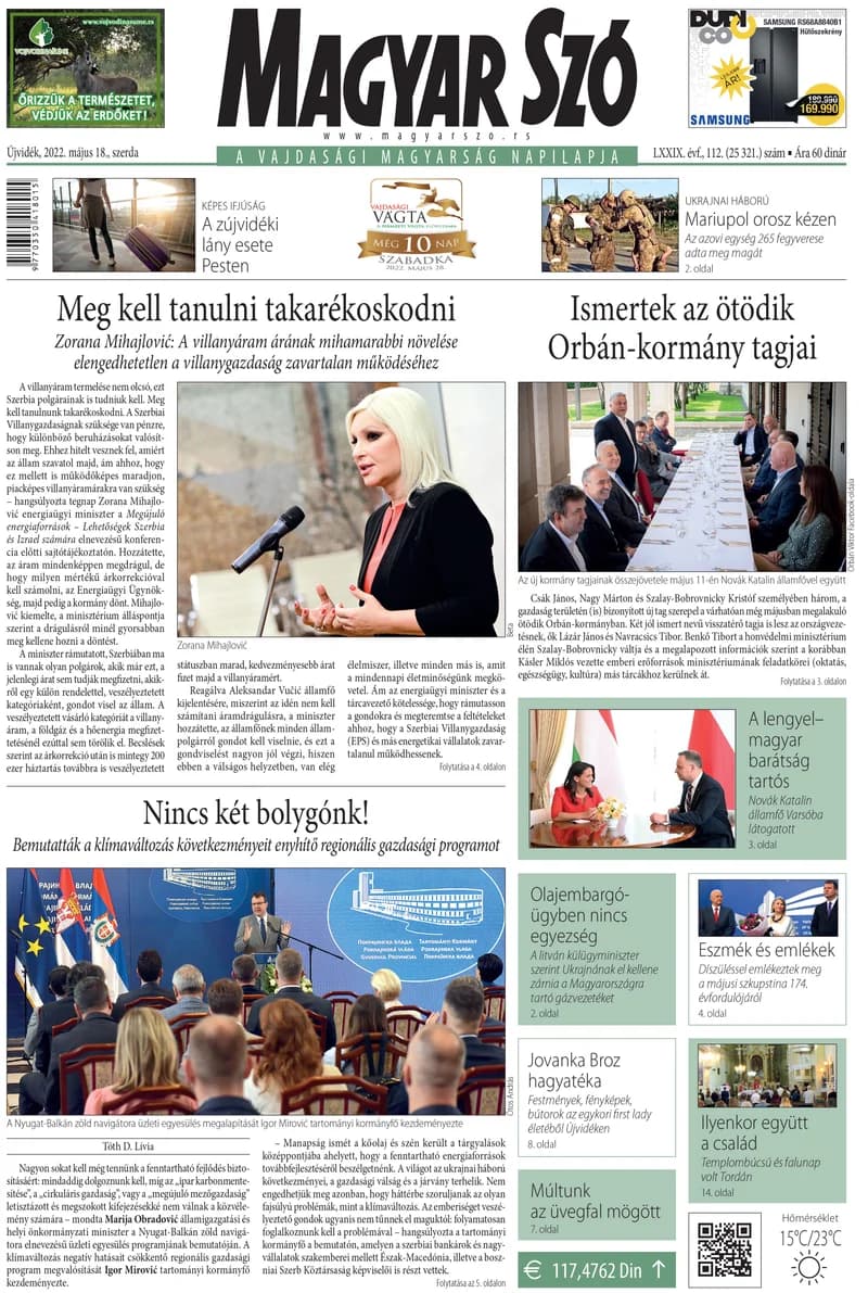 Magyar Szó, 79. évf. 2022. május 18. 112. sz. 1–16. oldal