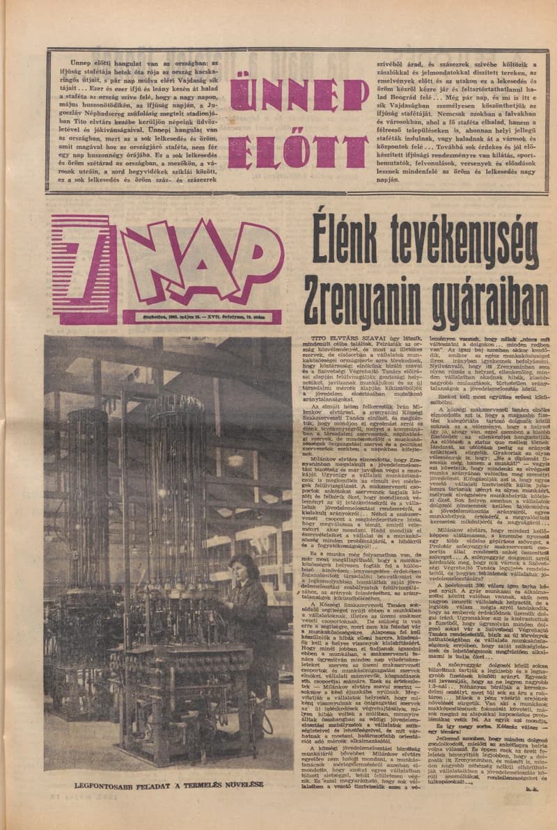 7 Nap, 17. évf. 1962. május 18. 19. sz. 1–20. oldal