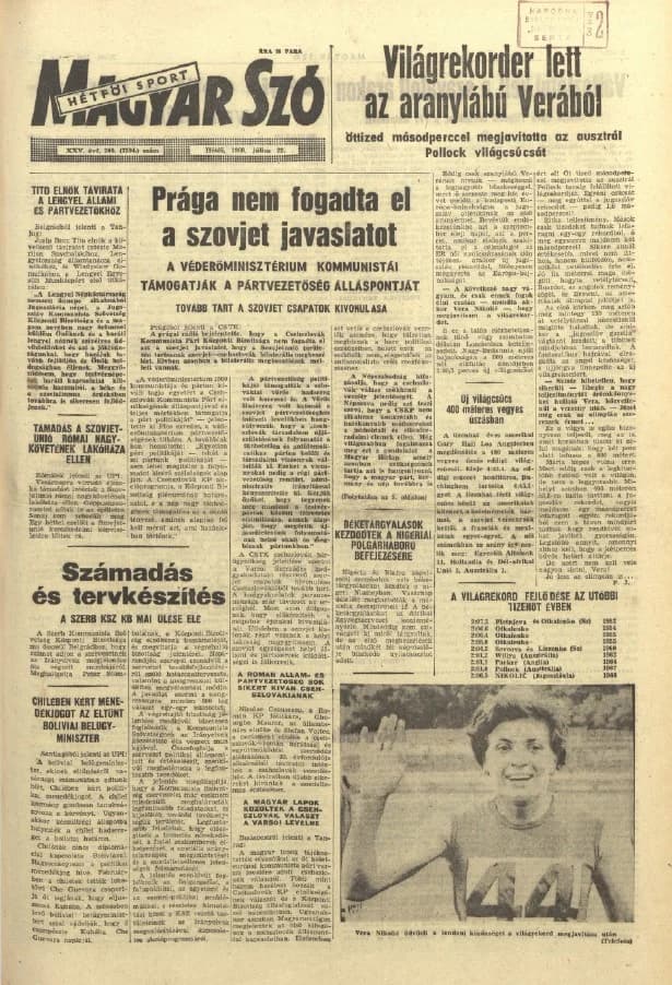 Magyar Szó, 25. évf. 1968. július 22. 200. sz. 1–12. oldal