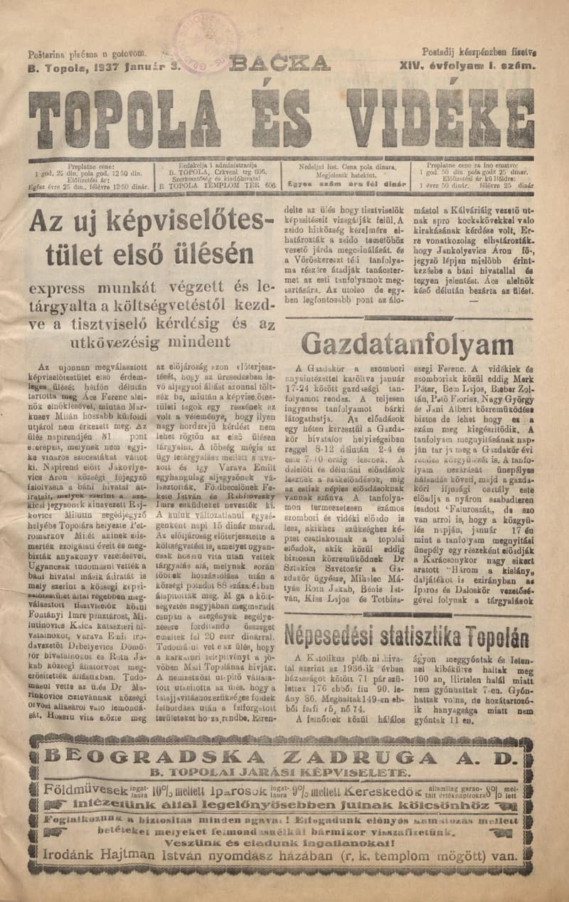 Bačka Topola és Vidéke