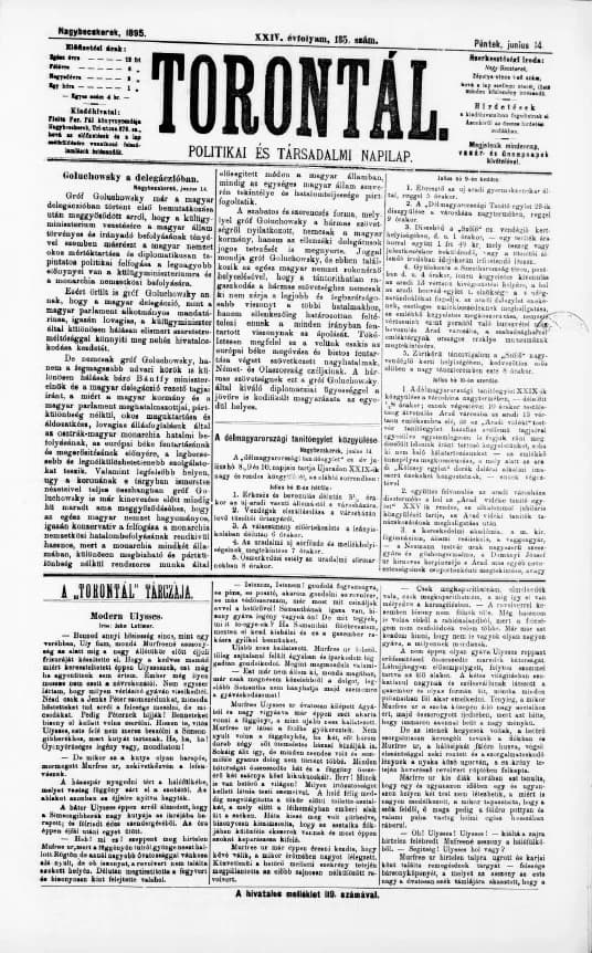 Torontál, 24. évf. 1895. június 14. 135. sz.