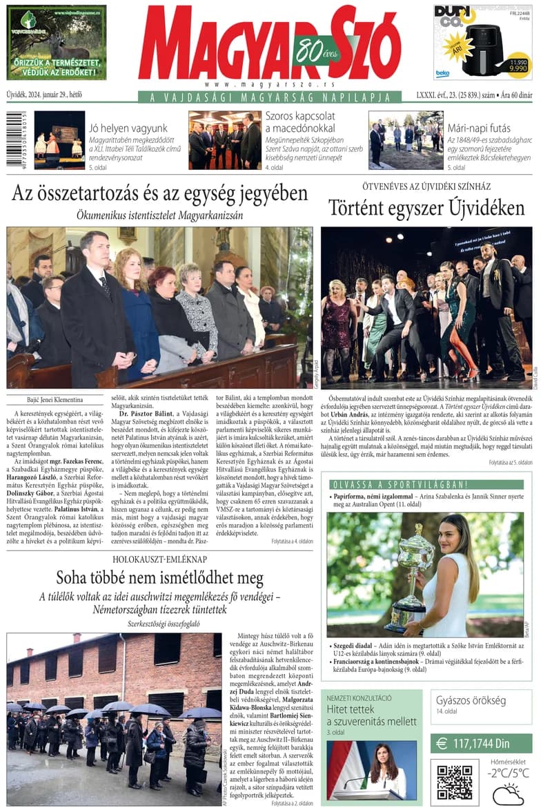 Magyar Szó, 81. évf. 2024. január 29. 23. sz. 11–16. oldal
