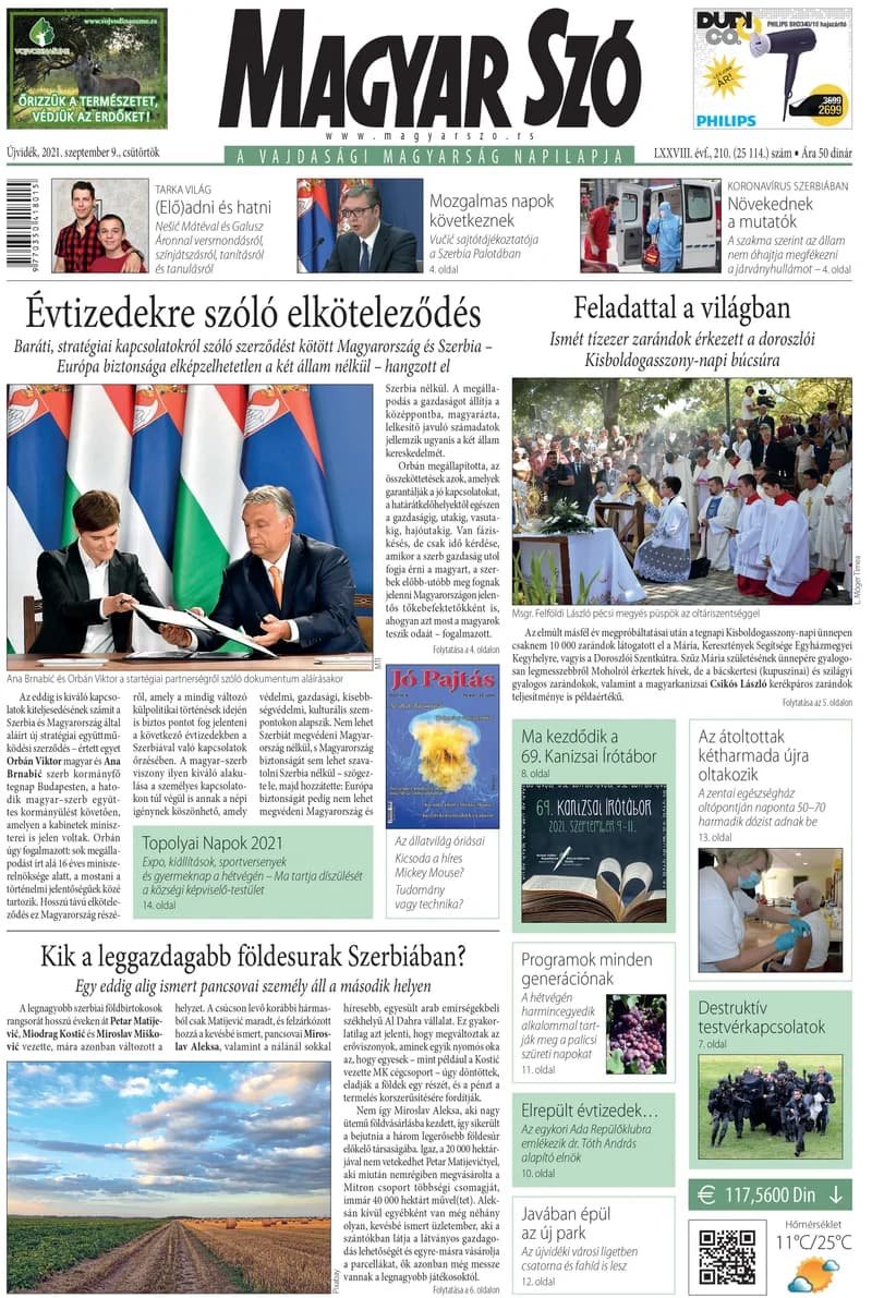 Magyar Szó, 78. évf. 2021. szeptember 9. 210. sz. 1–20. oldal