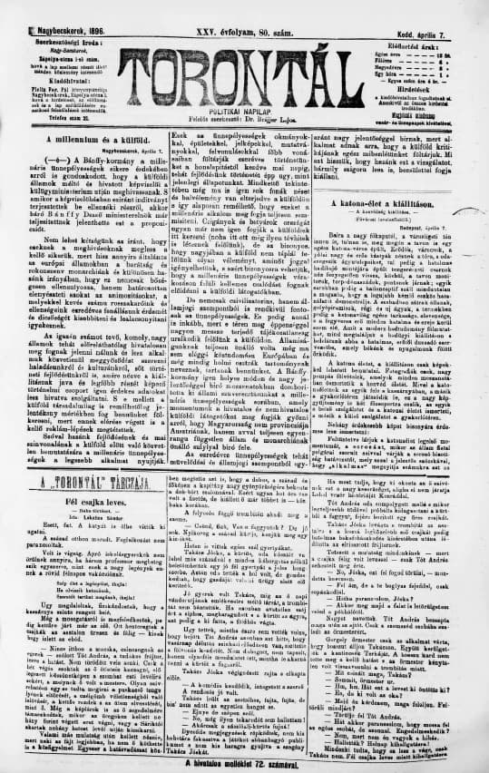 Torontál, 25. évf. 1896. április 7. 80. sz.