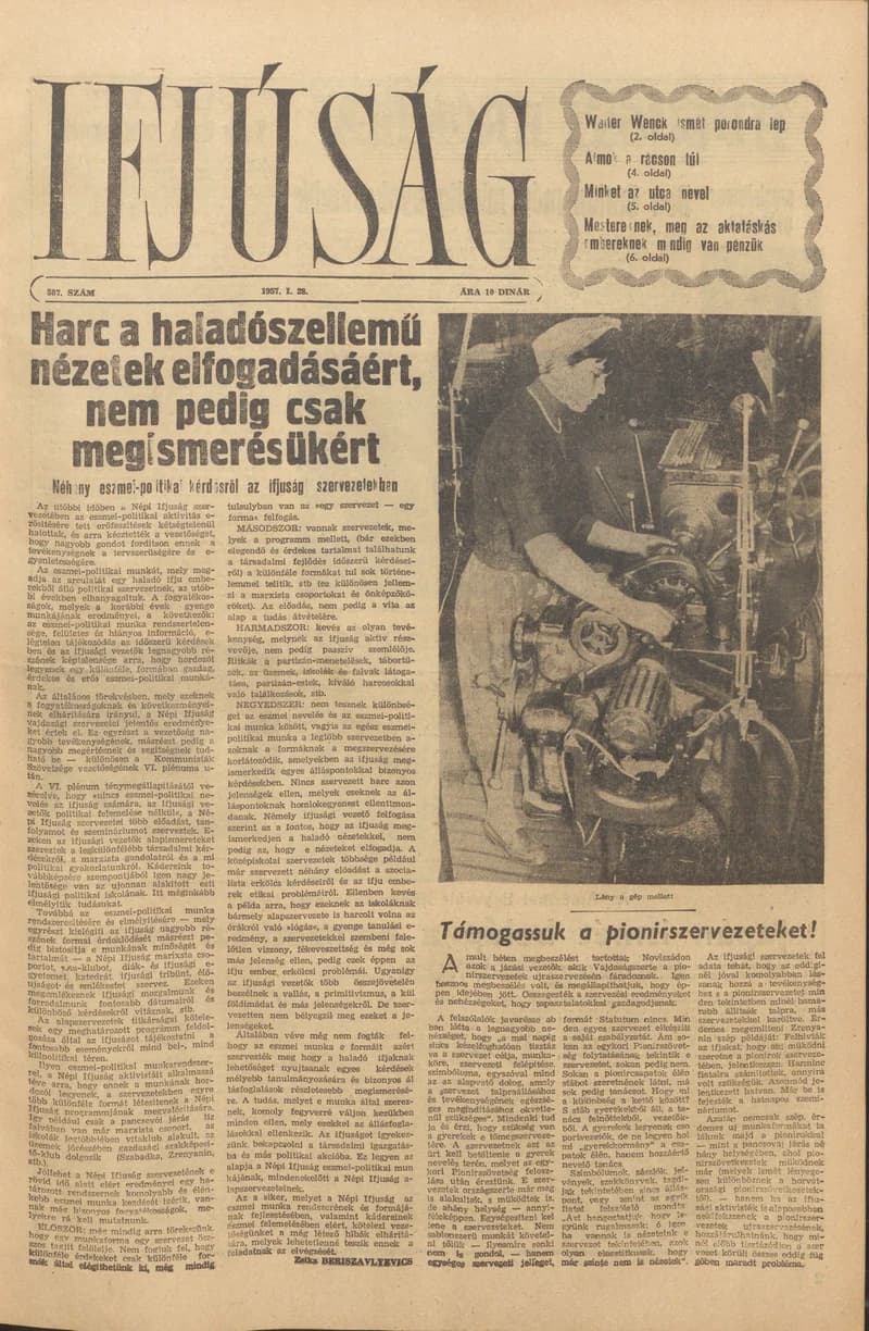 Ifjúság, 13. évf. 1957. január 28. 587. sz.