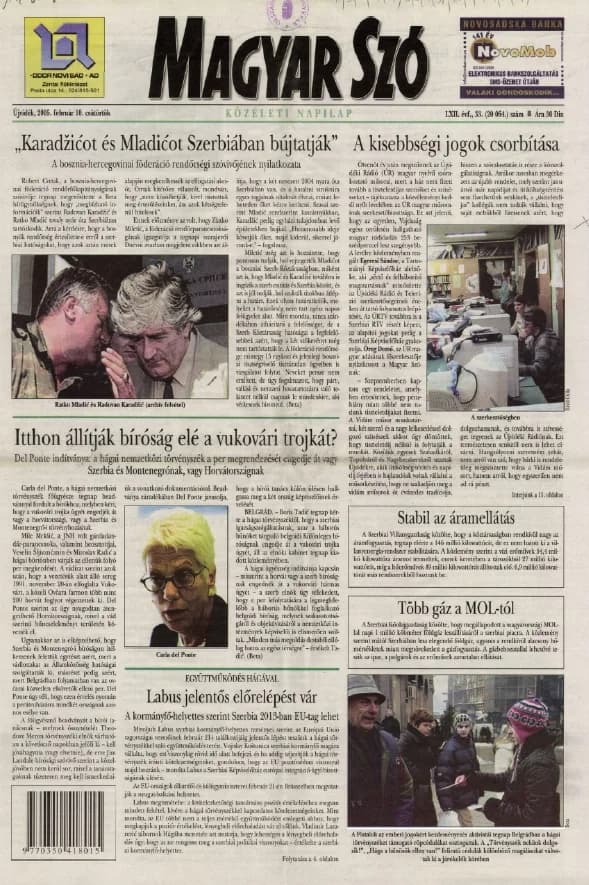 Magyar Szó, 62. évf. 2005. február 10. 33. sz. 1–20. oldal