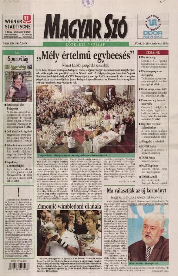 Magyar Szó, 65. évf. 2008. július 7. 154. sz. 1–16. oldal
