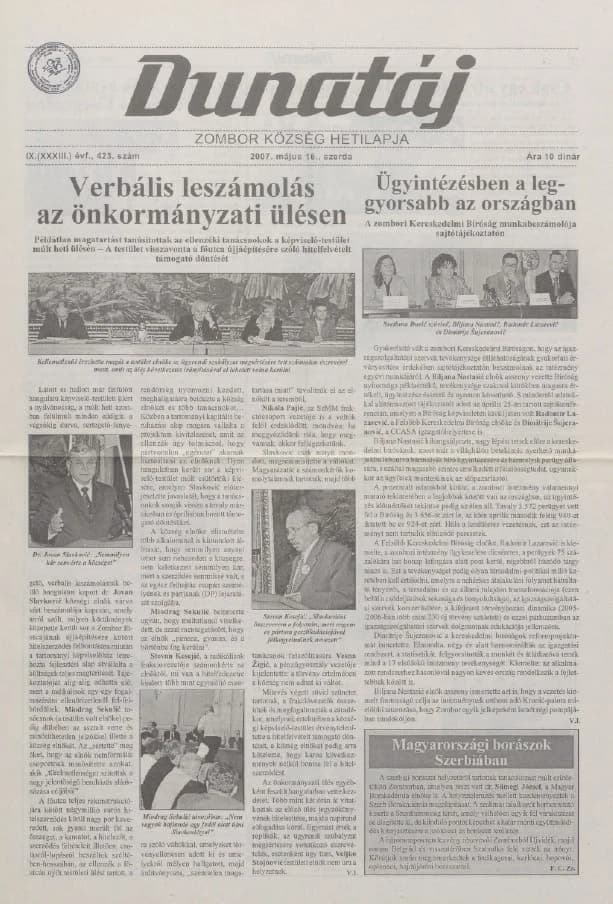 Dunatáj, 9. évf. 2007. május 16. 423. sz.