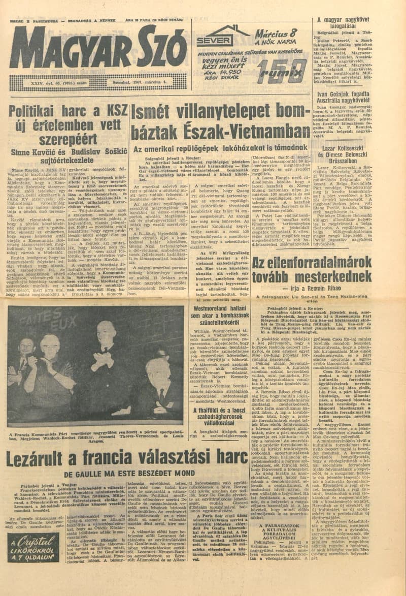 Magyar Szó, 24. évf. 1967. március 4. 60. sz. 1–12. oldal