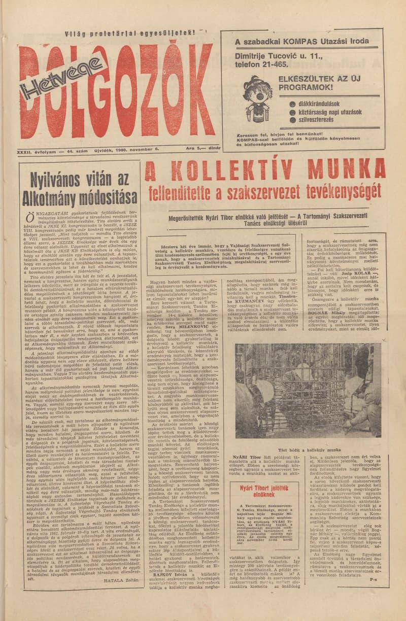 Dolgozók, 34. évf. 1980. november 6. 44. sz.