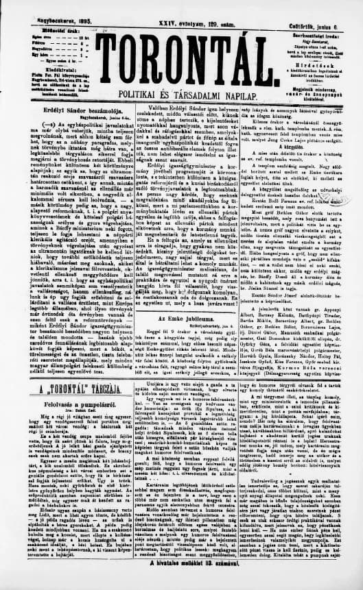 Torontál, 24. évf. 1895. június 6. 129. sz.
