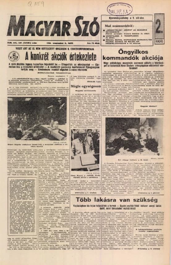 Magyar Szó, 43. évf. 1986. szeptember 8. 247. sz. 1–20. oldal