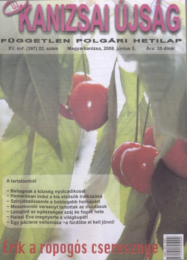 Új Kanizsai Újság, 15. évf. 2008. június 5. 22. sz.