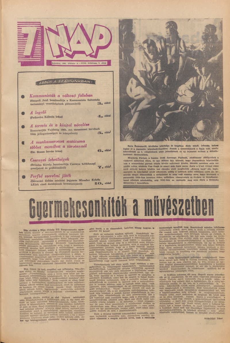 7 Nap, 18. évf. 1963. február 8. 5. sz. 1–18. oldal
