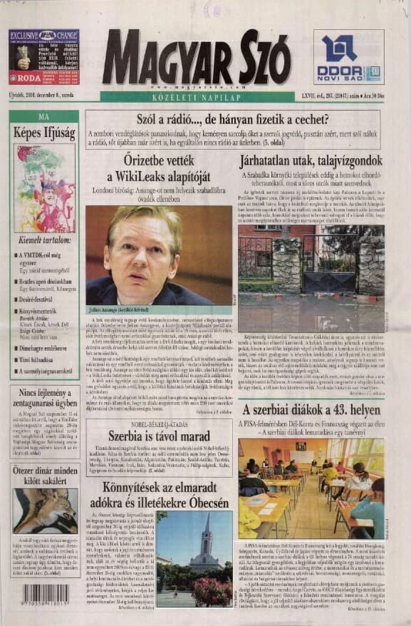Magyar Szó, 67. évf. 2010. december 8. 287. sz. 1–20. oldal