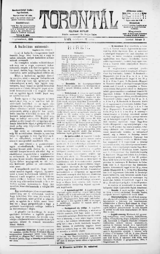 Torontál, 29. évf. 1900. február 3. 27. sz.