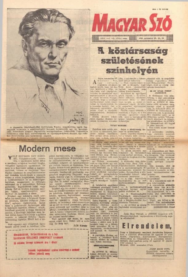 Magyar Szó, 25. évf. 1968. november 28. – 30. 329. sz. 1–36. oldal