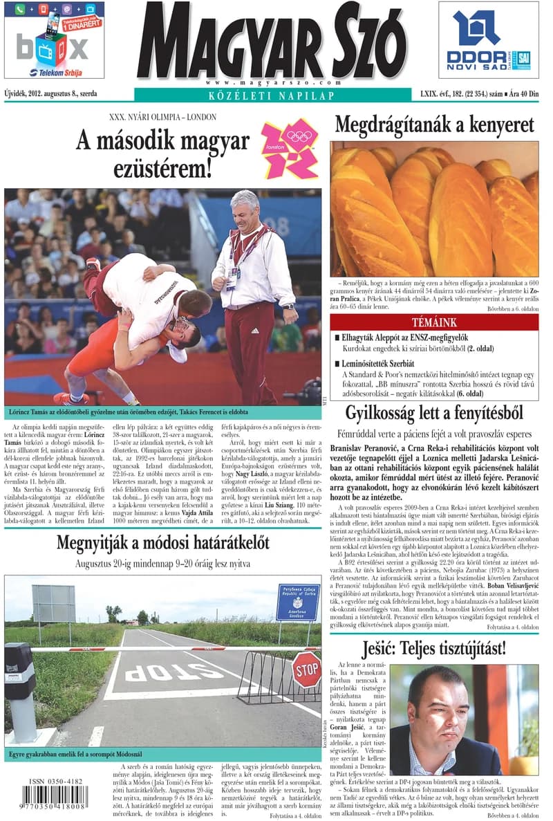 Magyar Szó, 69. évf. 2012. augusztus 8. 182. sz. 1–20. oldal