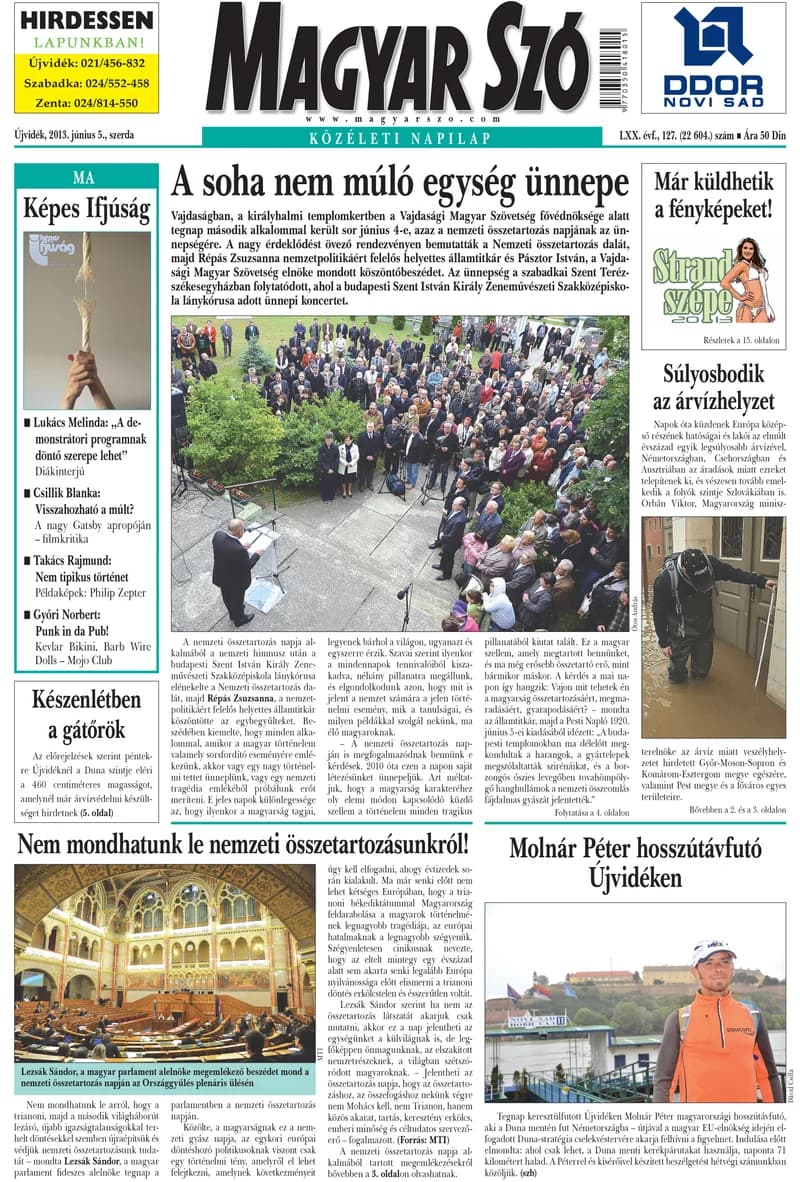 Magyar Szó, 70. évf. 2013. június 5. 127. sz. 1–20. oldal
