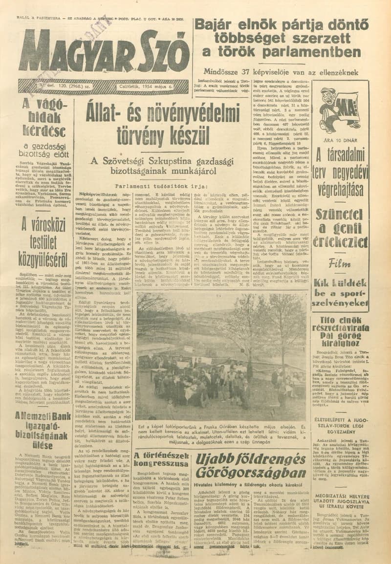 Magyar Szó, 11. évf. 1954. május 6. 120. sz. 1–8. oldal