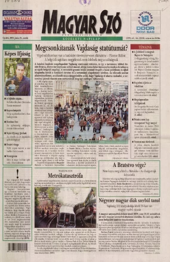 Magyar Szó, 66. évf. 2009. június 24. 144. sz. 1–20. oldal