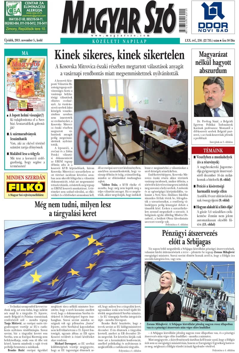 Magyar Szó, 70. évf. 2013. november 5. 258. sz. 1–20. oldal