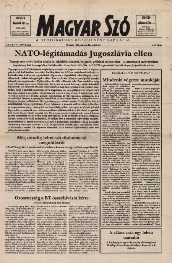 Magyar Szó, 54. évf. 1999. március 25. 59. sz. 1–16. oldal