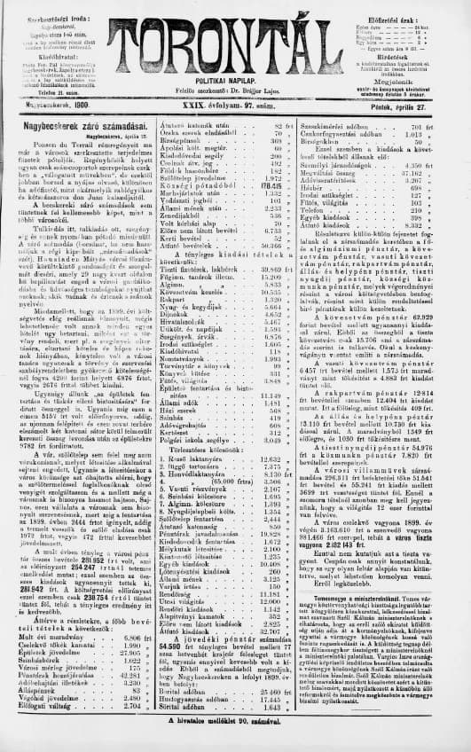 Torontál, 29. évf. 1900. április 27. 97. sz.
