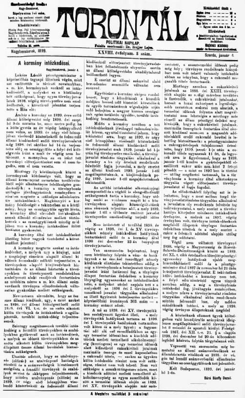 Torontál, 28. évf. 1899. január 4. 3. sz.