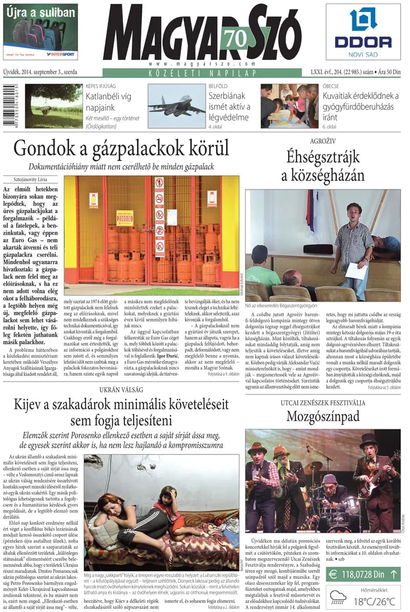 Magyar Szó, 71. évf. 2014. szeptember 3. 204. sz. 1–16. oldal