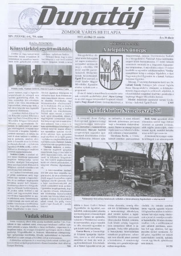 Dunatáj, 15. évf. 2013. október 23. 754. sz.