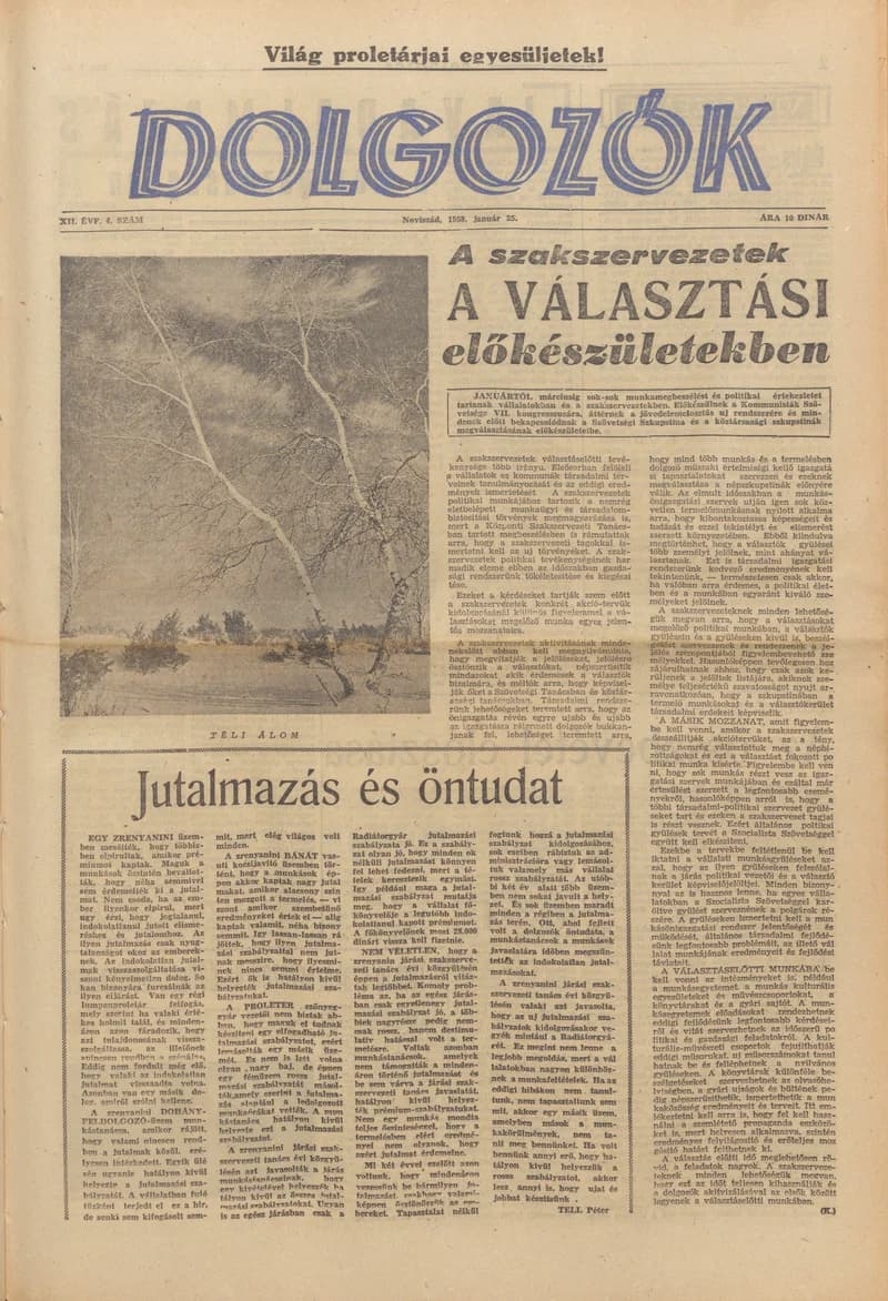 Dolgozók, 12. évf. 1958. január 25. 4. sz.