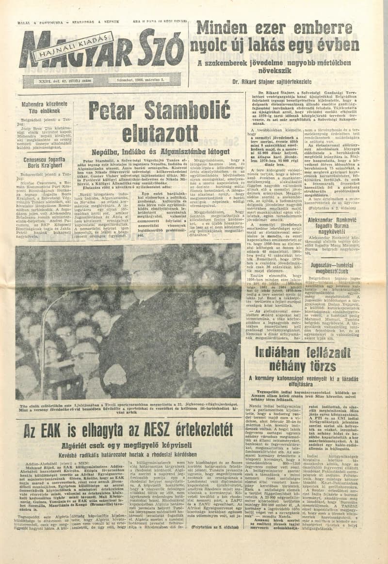 Magyar Szó, 23. évf. 1966. március 5. 62. sz.