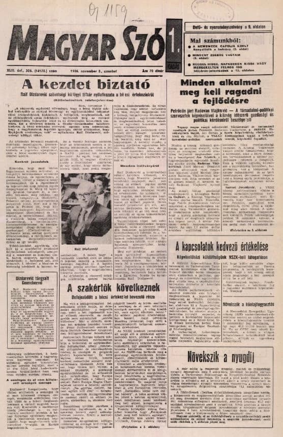 Magyar Szó, 43. évf. 1986. november 8. 308. sz. 1–24. oldal