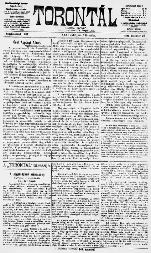 Torontál, 26. évf. 1897. december 20. 290. sz.