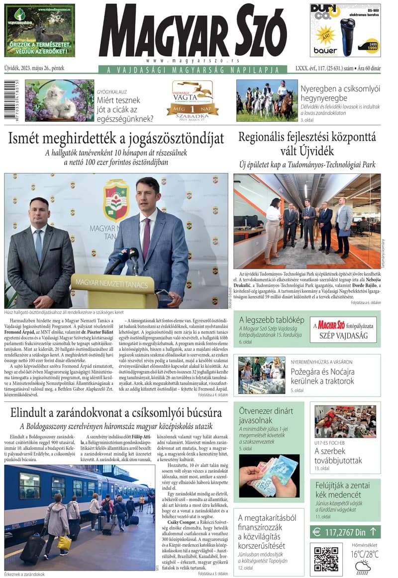 Magyar Szó, 80. évf. 2023. május 26. 117. sz. 1–16. oldal