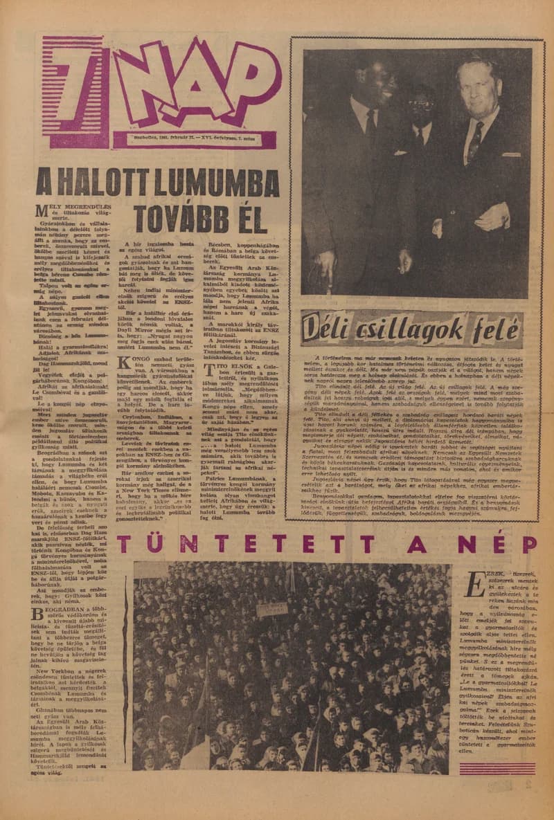 7 Nap, 16. évf. 1961. február 17. 7. sz. 1–20. oldal