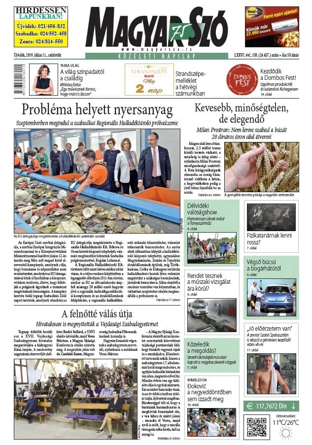 Magyar Szó, 76. évf. 2019. július 11. 158. sz. 1–20. oldal