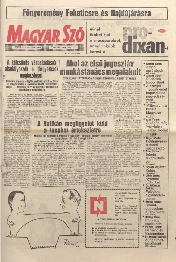 Magyar Szó, 27. évf. 1970. augusztus 16. 224. sz. 1–28. oldal