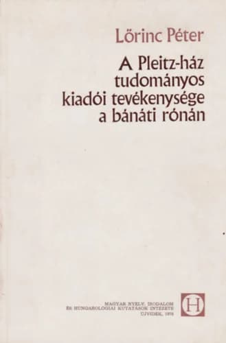 A Pleitz-ház tudományos kiadói tevékenysége a bánáti rónán